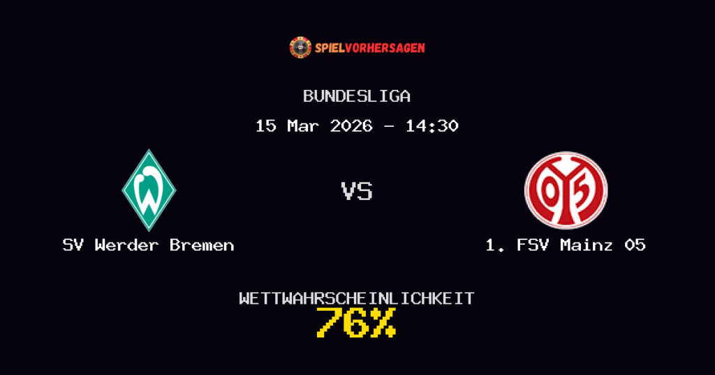 SV Werder Bremen vs 1. FSV Mainz 05 Spielvorhersage - Bundesliga - Wett-Tipps