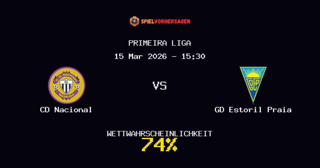 CD Nacional vs GD Estoril Praia Spielvorhersage - Primeira Liga - Wett-Tipps