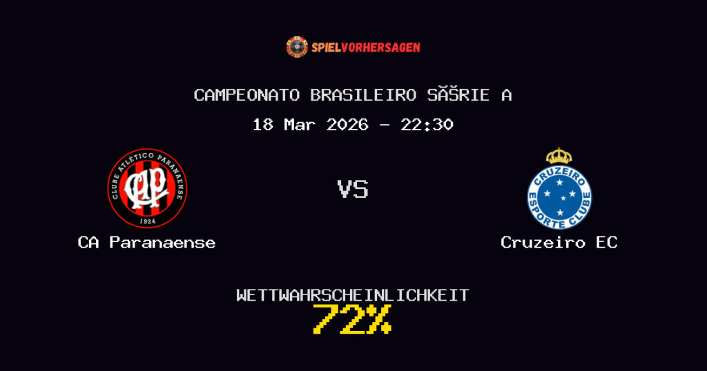 CA Paranaense vs Cruzeiro EC Spielvorhersage - Campeonato Brasileiro Série A - Wett-Tipps