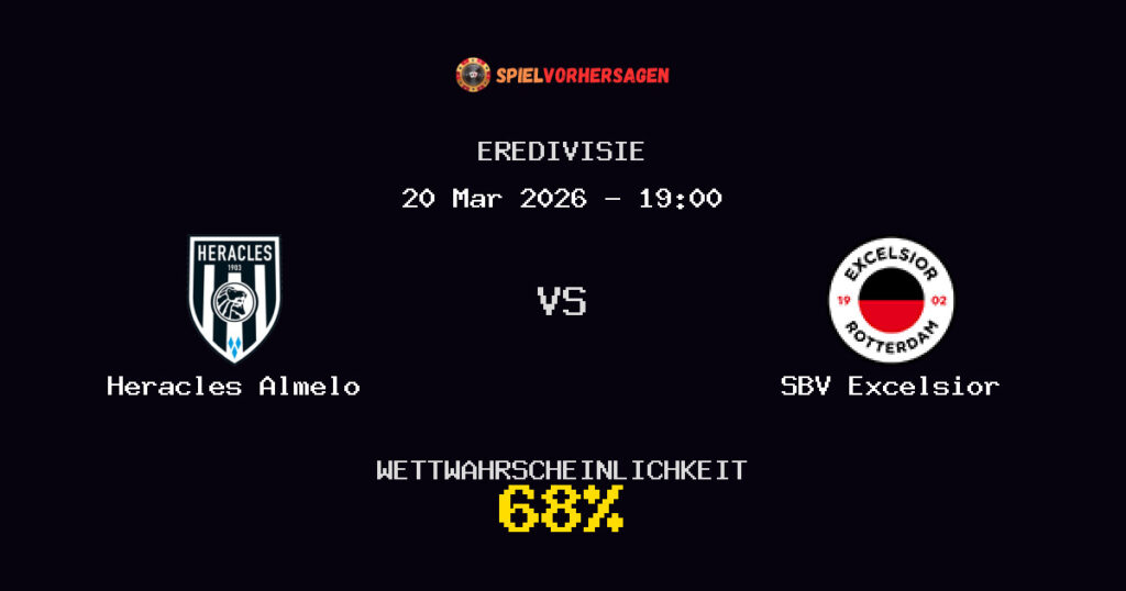 Heracles Almelo vs SBV Excelsior Spielvorhersage - Eredivisie - Wett-Tipps