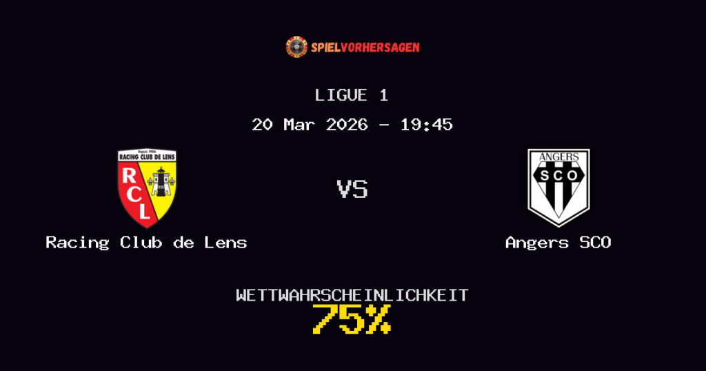 Racing Club de Lens vs Angers SCO Spielvorhersage - Ligue 1 - Wett-Tipps