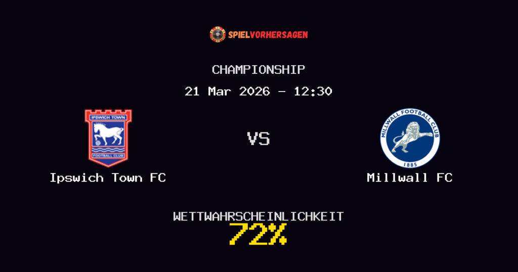 Ipswich Town FC vs Millwall FC Spielvorhersage - Championship - Wett-Tipps