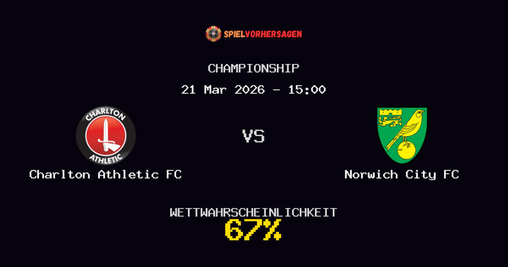 Charlton Athletic FC vs Norwich City FC Spielvorhersage - Championship - Wett-Tipps
