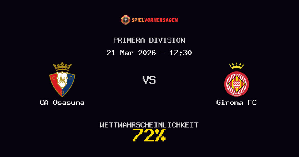 CA Osasuna vs Girona FC Spielvorhersage - Primera Division - Wett-Tipps