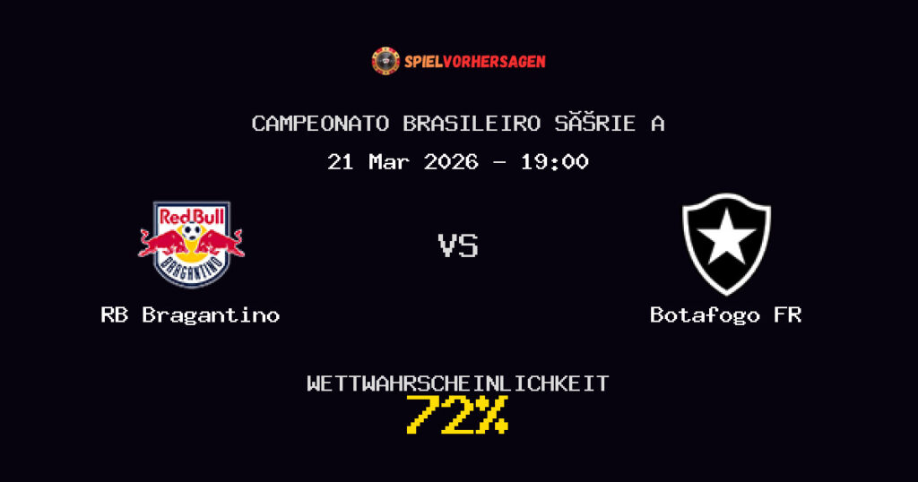 RB Bragantino vs Botafogo FR Spielvorhersage - Campeonato Brasileiro Série A - Wett-Tipps