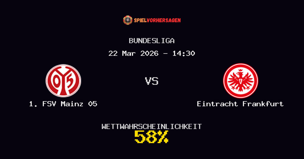 1. FSV Mainz 05 vs Eintracht Frankfurt Spielvorhersage - Bundesliga - Wett-Tipps