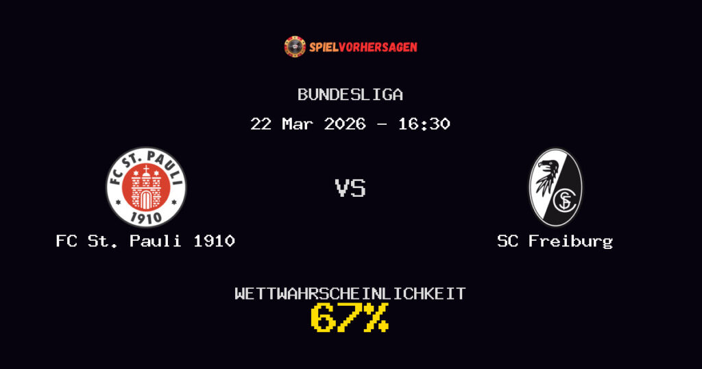 FC St. Pauli 1910 vs SC Freiburg Spielvorhersage - Bundesliga - Wett-Tipps