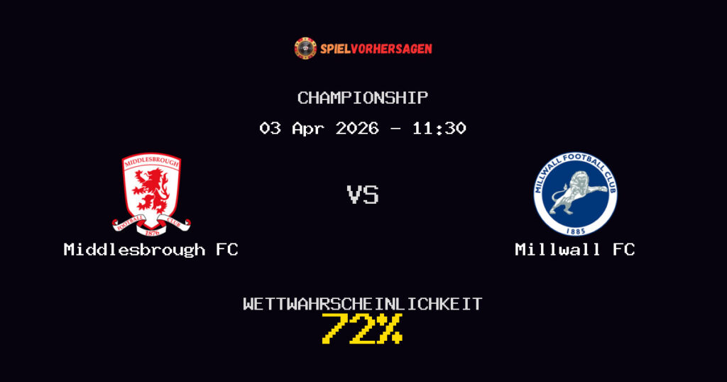Middlesbrough FC vs Millwall FC Spielvorhersage - Championship - Wett-Tipps