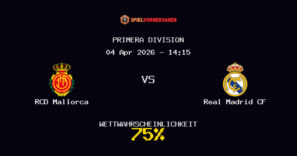 RCD Mallorca vs Real Madrid CF Spielvorhersage - Primera Division - Wett-Tipps