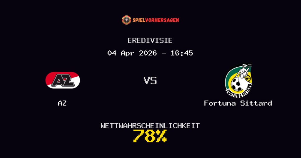 AZ vs Fortuna Sittard Spielvorhersage - Eredivisie - Wett-Tipps