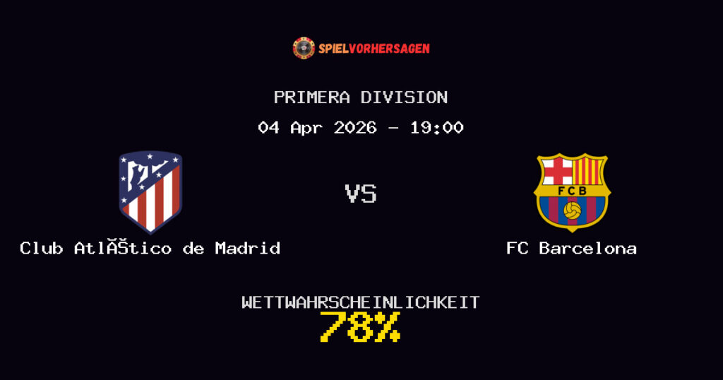 Club Atlético de Madrid vs FC Barcelona Spielvorhersage - Primera Division - Wett-Tipps