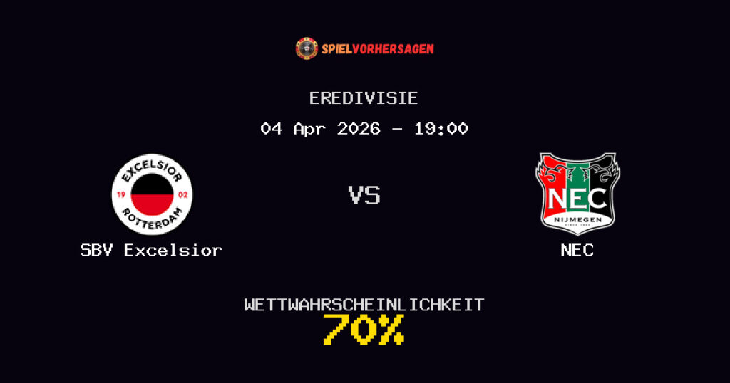 SBV Excelsior vs NEC Spielvorhersage - Eredivisie - Wett-Tipps