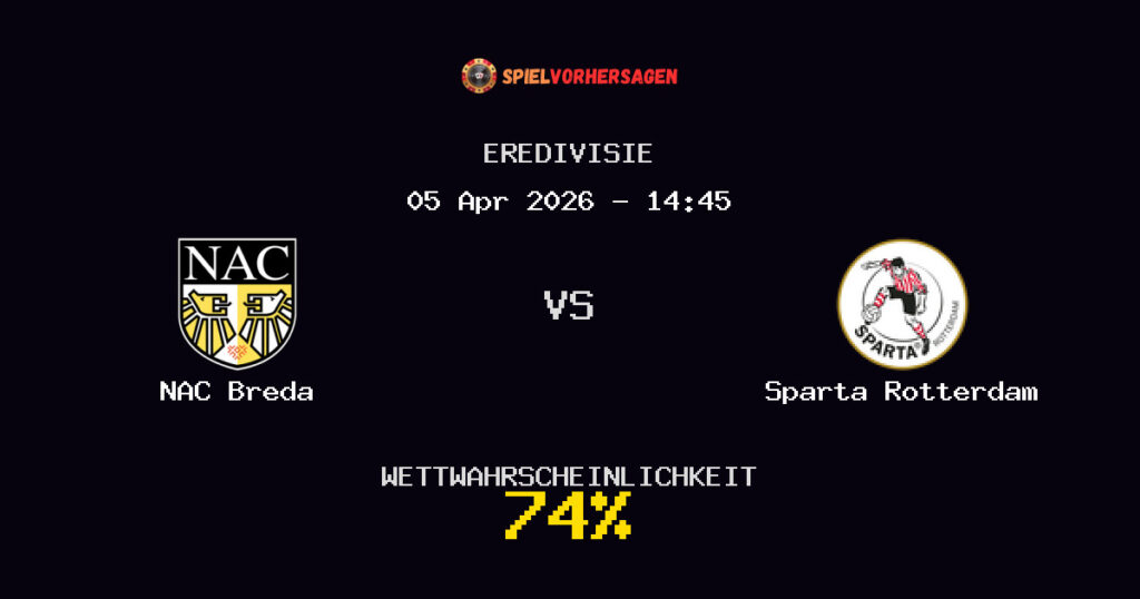NAC Breda vs Sparta Rotterdam Spielvorhersage - Eredivisie - Wett-Tipps