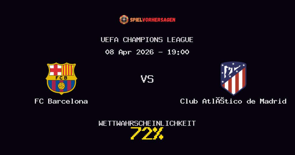 FC Barcelona vs Club Atlético de Madrid Spielvorhersage - UEFA Champions League - Wett-Tipps