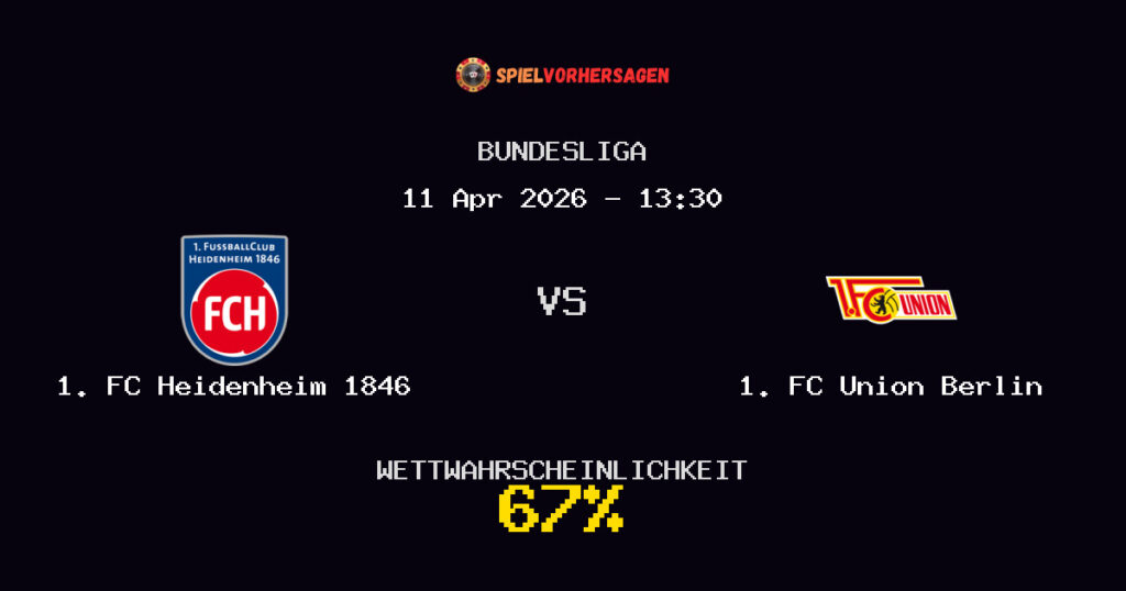 1. FC Heidenheim 1846 vs 1. FC Union Berlin Spielvorhersage - Bundesliga - Wett-Tipps