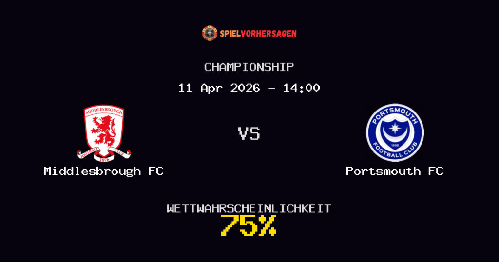 Middlesbrough FC vs Portsmouth FC Spielvorhersage - Championship - Wett-Tipps