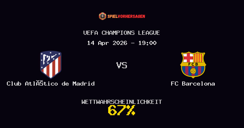 Club Atlético de Madrid vs FC Barcelona Spielvorhersage - UEFA Champions League - Wett-Tipps
