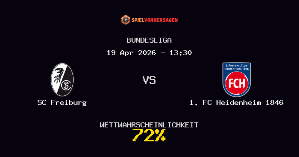 SC Freiburg vs 1. FC Heidenheim 1846 Spielvorhersage - Bundesliga - Wett-Tipps