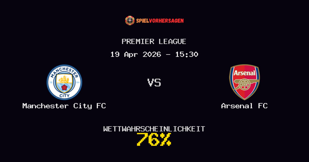 Manchester City FC vs Arsenal FC Spielvorhersage - Premier League - Wett-Tipps
