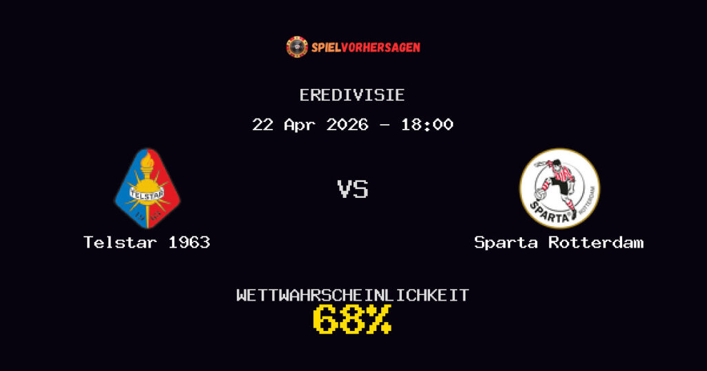 Telstar 1963 vs Sparta Rotterdam Spielvorhersage - Eredivisie - Wett-Tipps