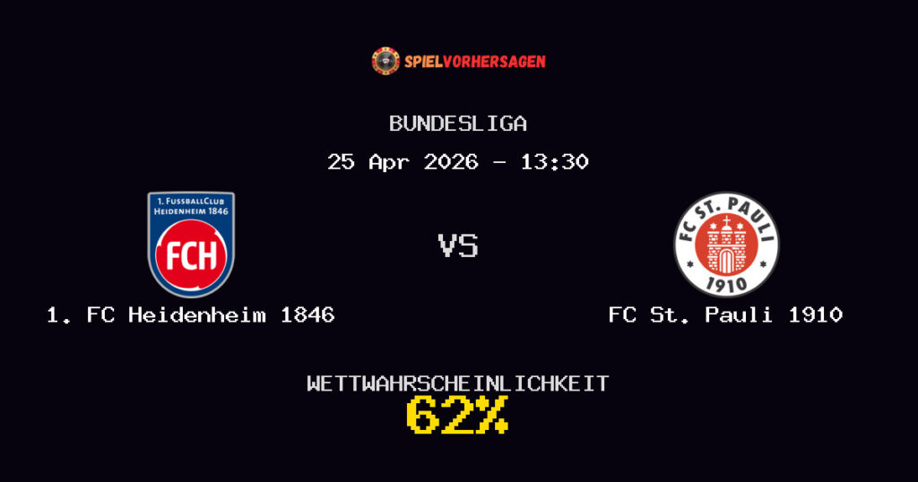 1. FC Heidenheim 1846 vs FC St. Pauli 1910 Spielvorhersage - Bundesliga - Wett-Tipps