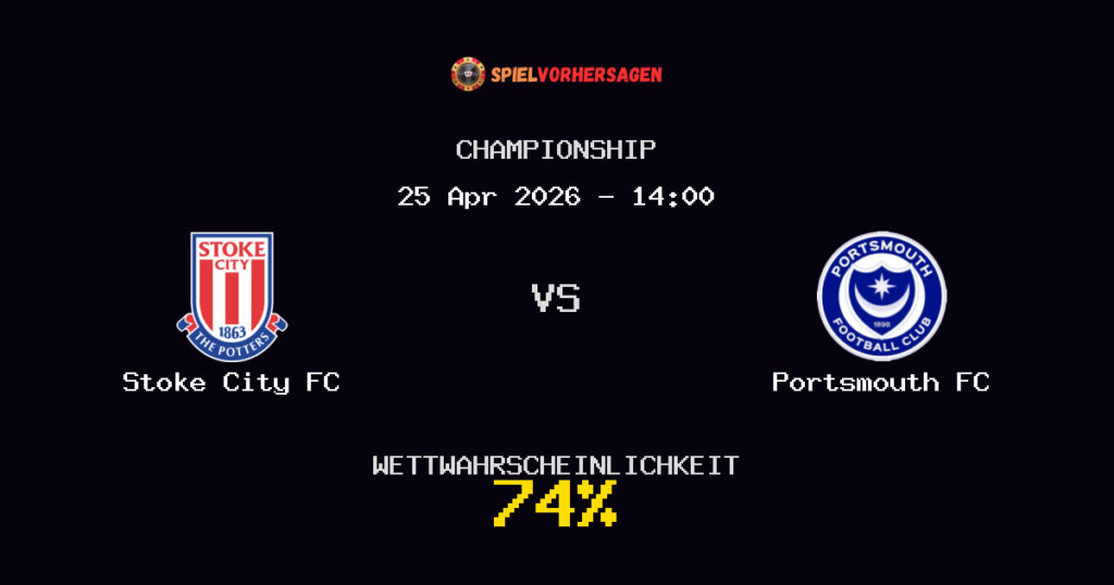 Stoke City FC vs Portsmouth FC Spielvorhersage - Championship - Wett-Tipps