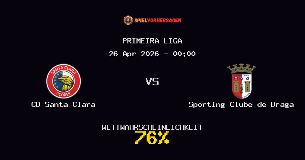 CD Santa Clara vs Sporting Clube de Braga Spielvorhersage - Primeira Liga - Wett-Tipps