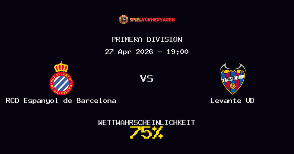 RCD Espanyol de Barcelona vs Levante UD Spielvorhersage - Primera Division - Wett-Tipps