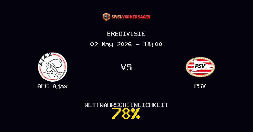 AFC Ajax vs PSV Spielvorhersage - Eredivisie - Wett-Tipps