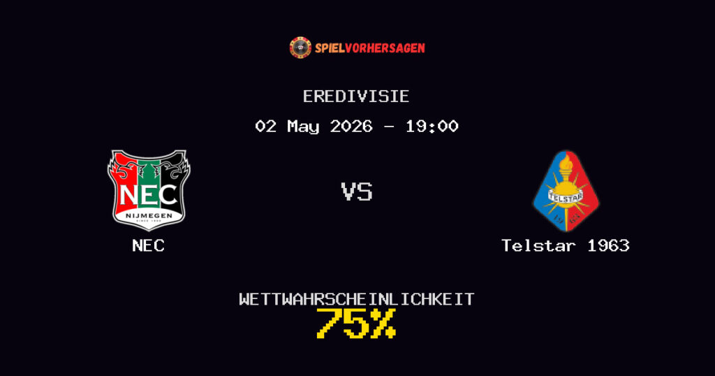 NEC vs Telstar 1963 Spielvorhersage - Eredivisie - Wett-Tipps