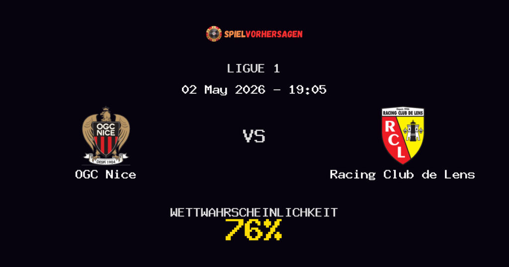 OGC Nice vs Racing Club de Lens Spielvorhersage - Ligue 1 - Wett-Tipps