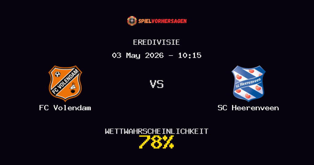 FC Volendam vs SC Heerenveen Spielvorhersage - Eredivisie - Wett-Tipps