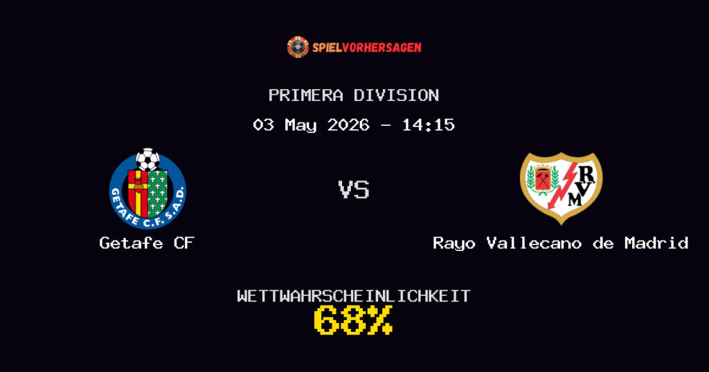 Getafe CF vs Rayo Vallecano de Madrid Spielvorhersage - Primera Division - Wett-Tipps