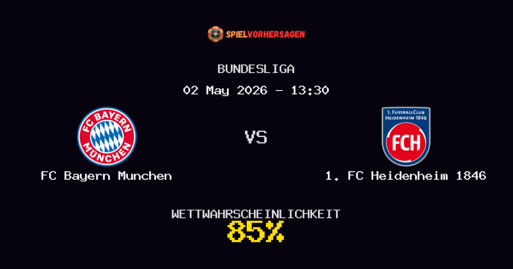 FC Bayern Munchen vs 1. FC Heidenheim 1846 Spielvorhersage - Bundesliga - Wett-Tipps