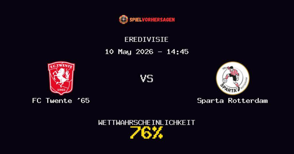 FC Twente '65 vs Sparta Rotterdam Spielvorhersage - Eredivisie - Wett-Tipps
