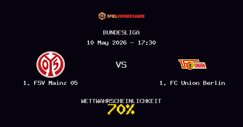 1. FSV Mainz 05 vs 1. FC Union Berlin Spielvorhersage - Bundesliga - Wett-Tipps