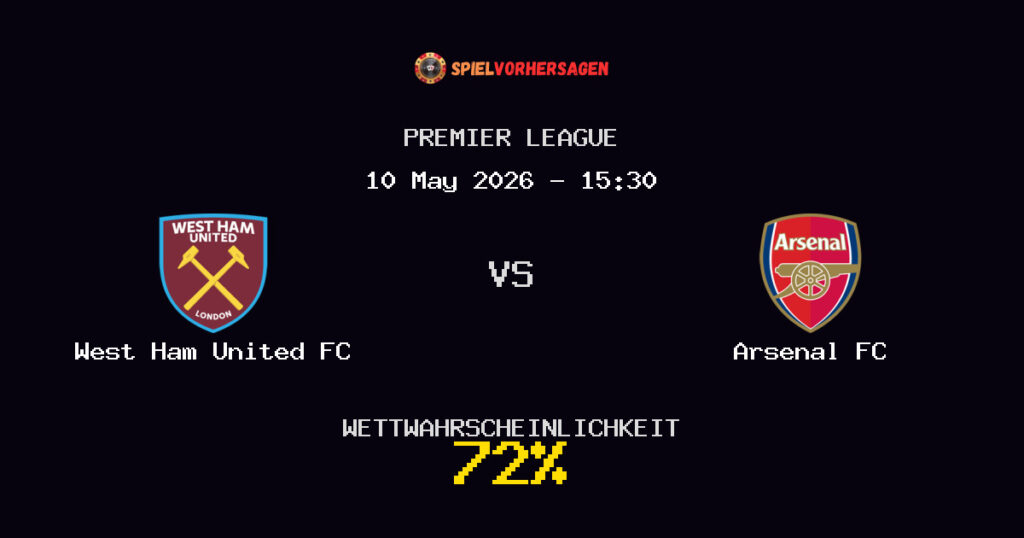 West Ham United FC vs Arsenal FC Spielvorhersage - Premier League - Wett-Tipps