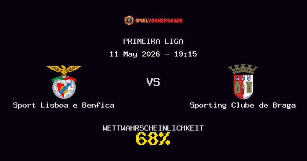 Sport Lisboa e Benfica vs Sporting Clube de Braga Spielvorhersage - Primeira Liga - Wett-Tipps