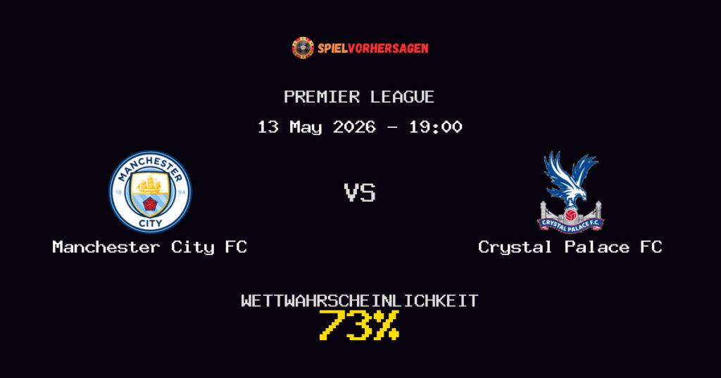 Manchester City FC vs Crystal Palace FC Spielvorhersage - Premier League - Wett-Tipps