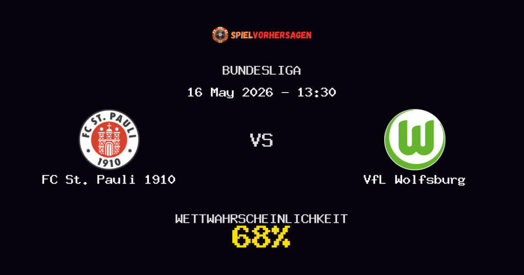 FC St. Pauli 1910 vs VfL Wolfsburg Spielvorhersage - Bundesliga - Wett-Tipps