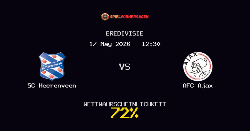 SC Heerenveen vs AFC Ajax Spielvorhersage - Eredivisie - Wett-Tipps