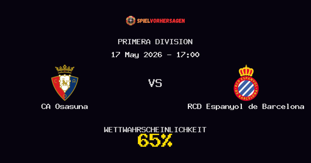 CA Osasuna vs RCD Espanyol de Barcelona Spielvorhersage - Primera Division - Wett-Tipps