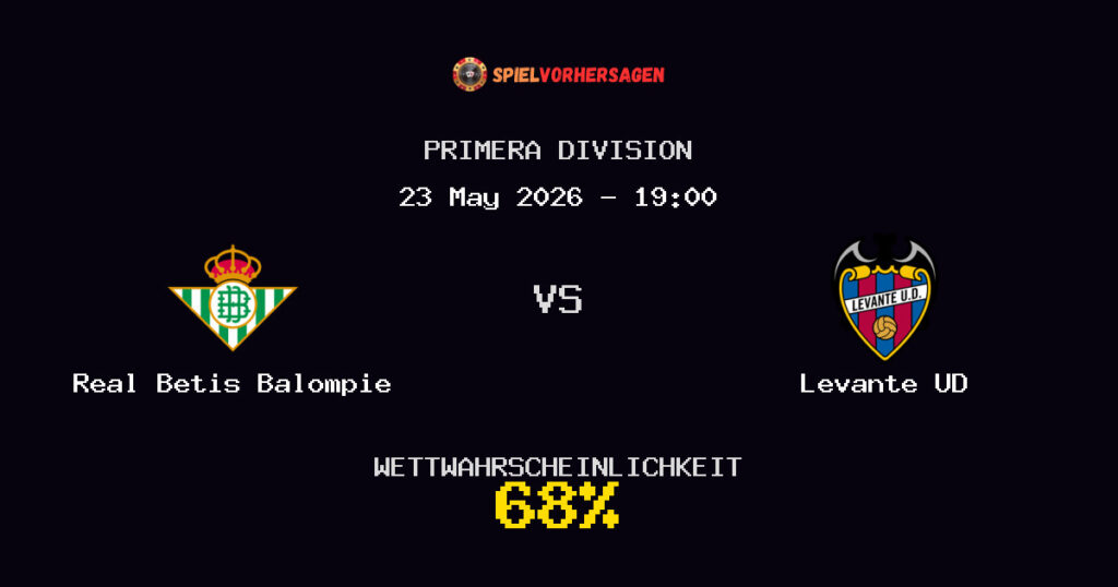 Real Betis Balompie vs Levante UD Spielvorhersage - Primera Division - Wett-Tipps