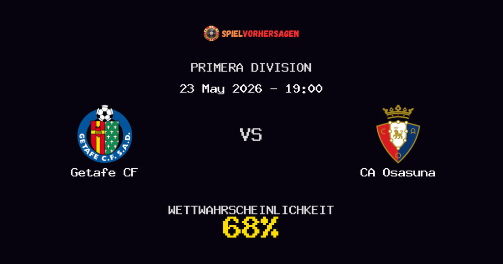 Getafe CF vs CA Osasuna Spielvorhersage - Primera Division - Wett-Tipps