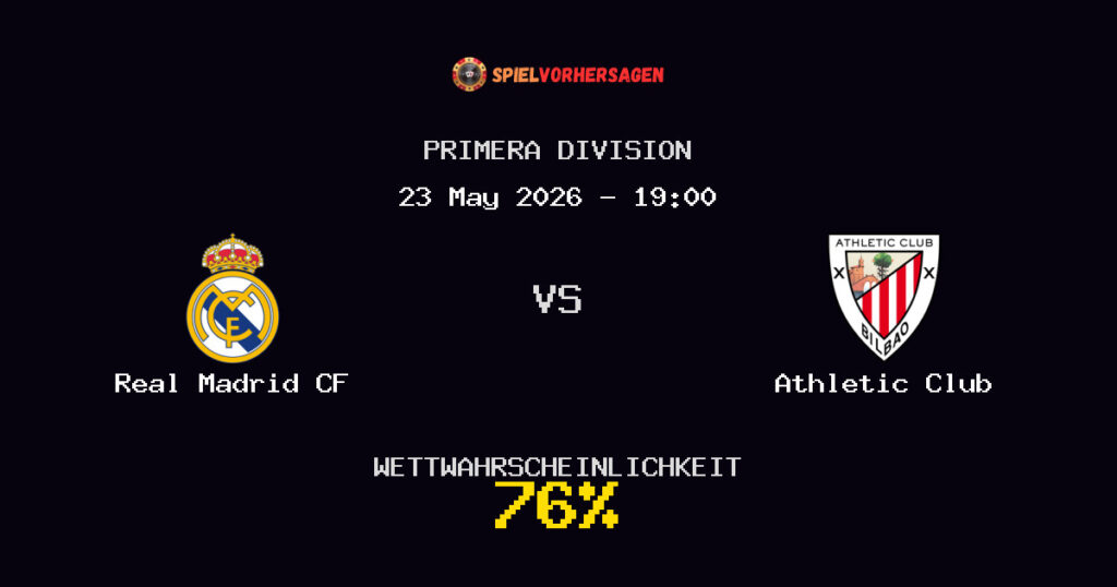 Real Madrid CF vs Athletic Club Spielvorhersage - Primera Division - Wett-Tipps