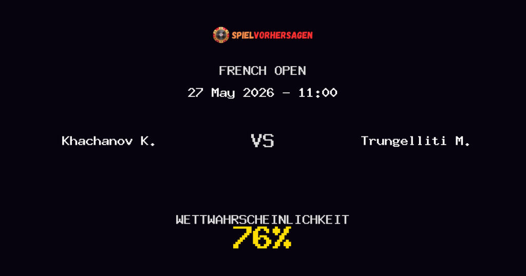 Khachanov K. vs Trungelliti M. Spielvorhersage - French Open - Wett-Tipps