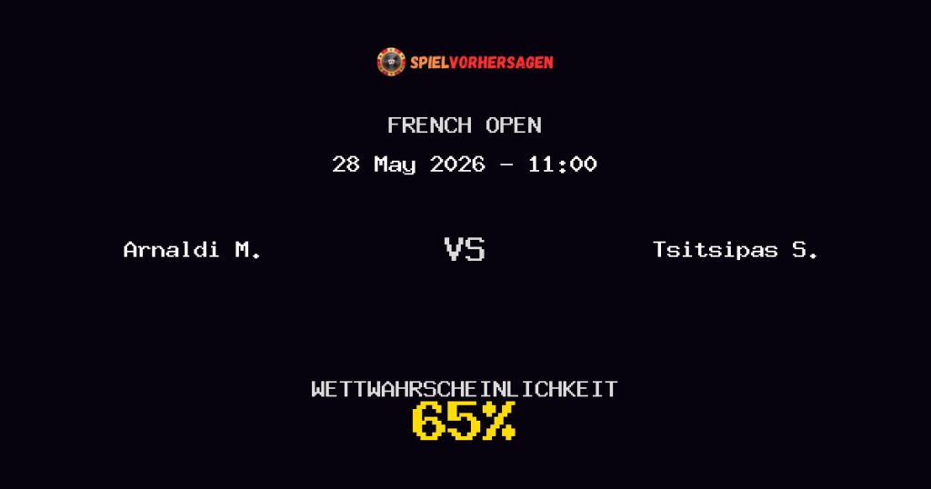 Arnaldi M. vs Tsitsipas S. Spielvorhersage - French Open - Wett-Tipps