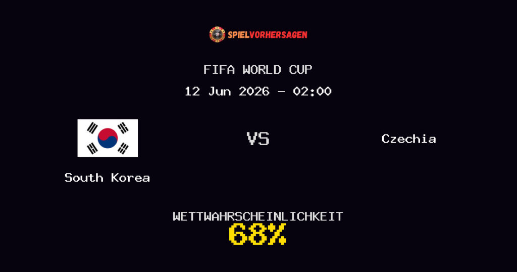 South Korea vs Czechia Spielvorhersage - FIFA World Cup - Wett-Tipps