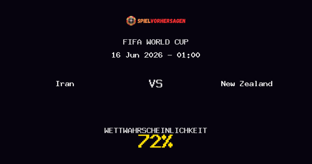 Iran vs New Zealand Spielvorhersage - FIFA World Cup - Wett-Tipps