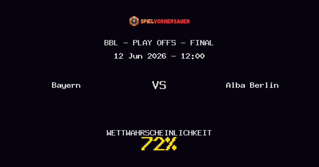 Bayern vs Alba Berlin Spielvorhersage - BBL - Play Offs - Final - Wett-Tipps